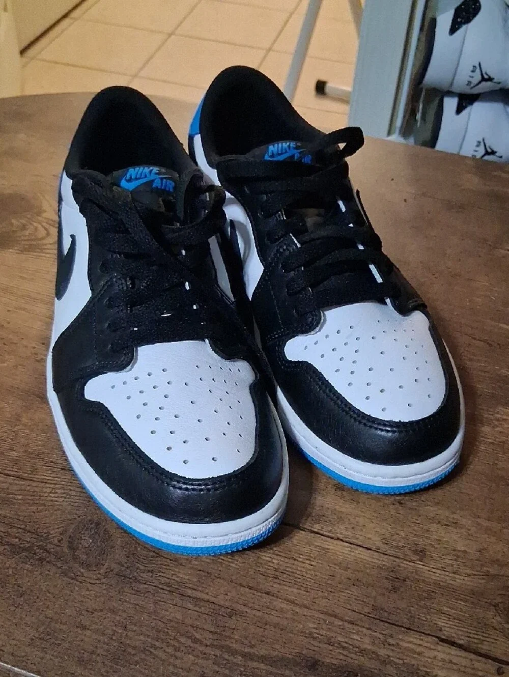 Jordan Men’s Low-Top Sneakers - Black White Blue